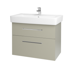 Dreja - Kúpeľňová skrinka Q MAX SZZ2 80 - L04 Béžová vysoký lesk / Úchytka T04 / L04 Béžová vysoký lesk (115760E)