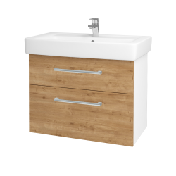 Dreja - Kúpeľňová skrinka Q MAX SZZ2 80 - N01 Biela lesk / Úchytka T03 / D09 Arlington (115562C)