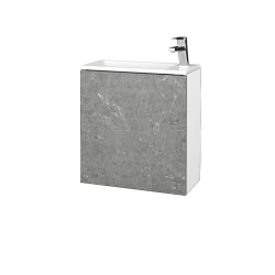 Dreja - Kúpeľňová skrinka VARIANTE SZD 50 umývadlo Zoom - N01 Biela lesk / D20 Galaxy / Levé (328146)
