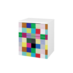 Dreja - Nízka kúpeľňová skrinka s košom na bielizeň PORTO SNZ2K 50 - N01 Biela lesk / Úchytka T00 / IND Individual (567651X)