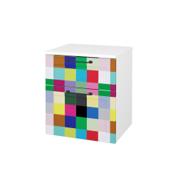 Dreja - Nízka kúpeľňová skrinka s košom na bielizeň PORTO SNZ2K 50 - N01 Biela lesk / Úchytka T37 / IND Individual (567651O)