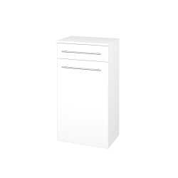 Dreja - Nízka skrinka DOS SNDZ 50 - N01 Biela lesk / Úchytka T02 / L01 Biela vysoký lesk / Levé (156411B)
