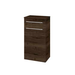 Dreja - Nízka skrinka s košom na bielizeň DOS SNDKZ 50 - D21 Tobacco / Úchytka T02 / D21 Tobacco (279851B)