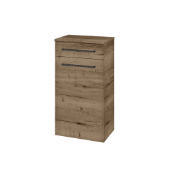 Dreja - Nízka skrinka s košom na bielizeň DOS SNDKZ 50 - D21 Tobacco / Úchytka T06 / D21 Tobacco (279851H)