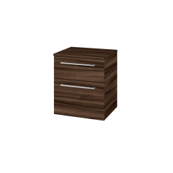 Dreja - Nízka skrinka s košom na bielizeň DOS SNZ2K 50 - D06 Orech / Úchytka T04 / D06 Orech (63361E)