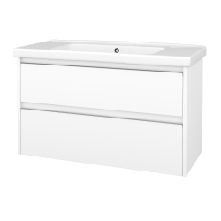 Dreja - Skrinka pod umývadlo BONO SZZ2 100 (umývadlo Harmonia) - N01 Biela lesk / Úchytka T34 - nerez / N01 Biela lesk (756192K)