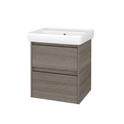 Dreja - Skrinka pod umývadlo BONO SZZ2 55 (umývadlo Q) - D03 Cafe / Úchytka T33 - čierna mat / D03 Cafe (758158J)