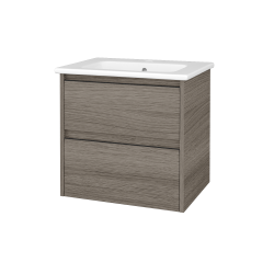 Dreja - Skrinka pod umývadlo BONO SZZ2 60 (umývadlo Euphoria) - D03 Cafe / Úchytka T33 - čierna mat / D03 Cafe (748555J)