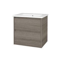 Dreja - Skrinka pod umývadlo BONO SZZ2 60 (umývadlo Euphoria) - D03 Cafe / Úchytka T34 - nerez / D03 Cafe (748555K)