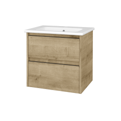 Dreja - Skrinka pod umývadlo BONO SZZ2 60 (umývadlo Euphoria) - D09 Arlington / Úchytka T33 - čierna mat / D09 Arlington (748517J)