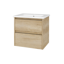 Dreja - Skrinka pod umývadlo BONO SZZ2 60 (umývadlo Euphoria) - D15 Nebraska / Úchytka T33 - čierna mat / D15 Nebraska (748500J)