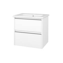 Dreja - Skrinka pod umývadlo BONO SZZ2 60 (umývadlo Euphoria) - N01 Biela lesk / Úchytka T33 - čierna mat / N01 Biela lesk (748081J)