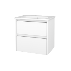 Dreja - Skrinka pod umývadlo BONO SZZ2 60 (umývadlo Euphoria) - N01 Biela lesk / Úchytka T34 - nerez / N01 Biela lesk (748081K)