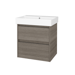 Dreja - Skrinka pod umývadlo BONO SZZ2 60 (umývadlo Glance) - D03 Cafe / Úchytka T33 - čierna mat / D03 Cafe (761110J)