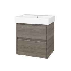 Dreja - Skrinka pod umývadlo BONO SZZ2 60 (umývadlo Glance) - D03 Cafe / Úchytka T34 - nerez / D03 Cafe (761110K)