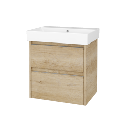 Dreja - Skrinka pod umývadlo BONO SZZ2 60 (umývadlo Glance) - D15 Nebraska / Úchytka T34 - nerez / D15 Nebraska (761066K)