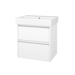 Dreja - Skrinka pod umývadlo BONO SZZ2 60 (umývadlo Glance) - N01 Biela lesk / Úchytka T34 - nerez / N01 Biela lesk (760632K)