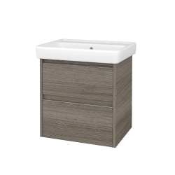 Dreja - Skrinka pod umývadlo BONO SZZ2 60 (umývadlo Q) - D03 Cafe / Úchytka T34 - nerez / D03 Cafe (758899K)