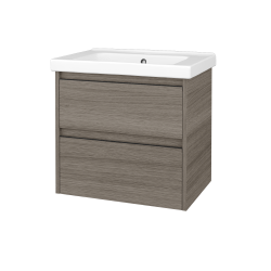 Dreja - Skrinka pod umývadlo BONO SZZ2 65 (umyvadlo Harmonia) - D03 Cafe / Úchytka T33 - čierna mat / D03 Cafe (755195J)