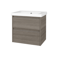 Dreja - Skrinka pod umývadlo BONO SZZ2 65 (umyvadlo Harmonia) - D03 Cafe / Úchytka T34 - nerez / D03 Cafe (755195K)