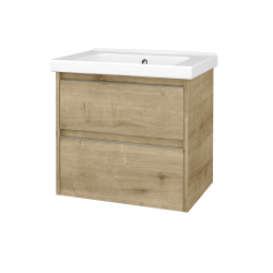 Dreja - Skrinka pod umývadlo BONO SZZ2 65 (umyvadlo Harmonia) - D09 Arlington / Úchytka T34 - nerez / D09 Arlington (755157K)