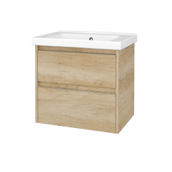 Dreja - Skrinka pod umývadlo BONO SZZ2 65 (umyvadlo Harmonia) - D15 Nebraska / Úchytka T34 - nerez / D15 Nebraska (755140K)