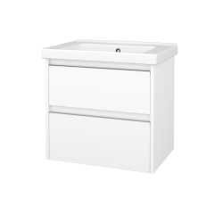 Dreja - Skrinka pod umývadlo BONO SZZ2 65 (umyvadlo Harmonia) - N01 Biela lesk / Úchytka T34 - nerez / N01 Biela lesk (754716K)