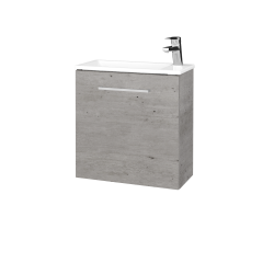 Dreja - Skrinka pod umývadlo HOST SZD 50 - D01 Betón / Úchytka T04 / D01 Betón / Levé (515676E)