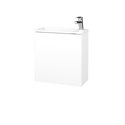 Dreja - Skrinka pod umývadlo HOST SZD 50 - N01 Biela lesk / Bez úchytky T31 / L01 Biela vysoký lesk / Levé (515416D)