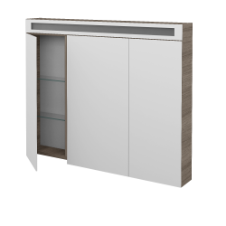 Dreja - Trojdverová zrkadlová skrinka AIR GA3OE 100 - D03 Cafe (143671)