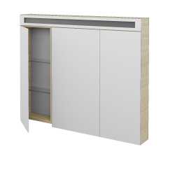 Dreja - Trojdverová zrkadlová skrinka AIR GA3OE 100 - D04 Dub (143688)