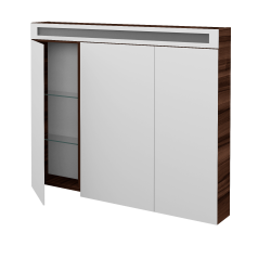 Dreja - Trojdverová zrkadlová skrinka AIR GA3OE 100 - D06 Orech (143701)