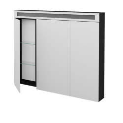 Dreja - Trojdverová zrkadlová skrinka AIR GA3OE 100 - L03 Antracit vysoký lesk (239640)