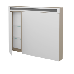 Dreja - Trojdverová zrkadlová skrinka AIR GA3OE 100 - L04 Béžová vysoký lesk (239657)