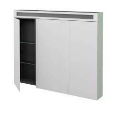 Dreja - Trojdverová zrkadlová skrinka AIR GA3OE 100 - L20 Mint Grey vysoký lesk (581699)
