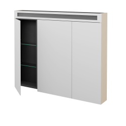 Dreja - Trojdverová zrkadlová skrinka AIR GA3OE 100 - M19 Cream mat (514129)