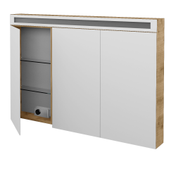 Dreja - Trojdverová zrkadlová skrinka AIR GA3OE 120 - D09 Arlington (144005)