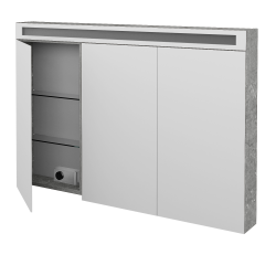 Dreja - Trojdverová zrkadlová skrinka AIR GA3OE 120 - D20 Galaxy (282455)