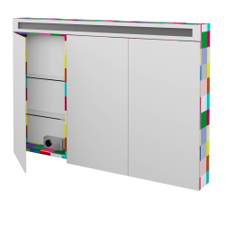 Dreja - Trojdverová zrkadlová skrinka AIR GA3OE 120 - IND Individual (144043)