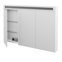 Dreja - Trojdverová zrkadlová skrinka AIR GA3OE 120 - M01 Biela mat (239909)