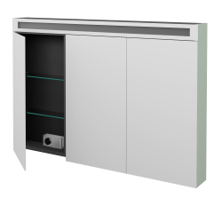 Dreja - Trojdverová zrkadlová skrinka AIR GA3OE 120 - M20 Mint grey mat (514105)