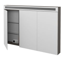 Dreja - Trojdverová zrkadlová skrinka AIR GA3OE 120 - N06 Lava (239930)