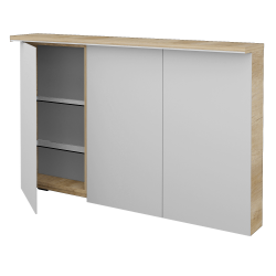 Dreja - Trojdverová zrkadlová skrinka ASTON GA3OE 120 - D15 Nebraska (241650)