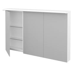 Dreja - Trojdverová zrkadlová skrinka MAJESTY GA3OE 120 - L01 Biela vysoký lesk (129552)