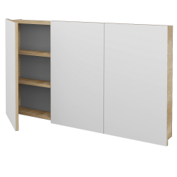 Dreja - Trojdverová zrkadlová skrinka Q GA3 120 - D15 Nebraska (236434)