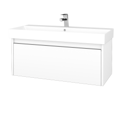 Dreja - Umývadloá skrinka BONO SZZ 100 (umývadlo Glance) umývadlo Glance - N01 Biela lesk / Úchytka T34 - nerez / N01 Biela lesk (277680K)