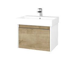 Dreja - Umývadloá skrinka BONO SZZ 60 (umývadlo Glance) umývadlo Glance - N01 Biela lesk / Úchytka T34 - nerez / D09 Arlington (277437K)