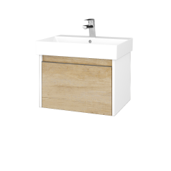 Dreja - Umývadloá skrinka BONO SZZ 60 (umývadlo Glance) umývadlo Glance - N01 Biela lesk / Úchytka T34 - nerez / D15 Nebraska (277444K)