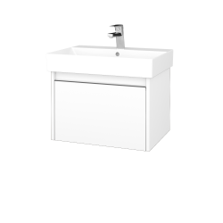 Dreja - Umývadloá skrinka BONO SZZ 60 (umývadlo Glance) umývadlo Glance - N01 Biela lesk / Úchytka T34 - nerez / N01 Biela lesk (277413K)