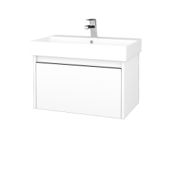 Dreja - Umývadloá skrinka BONO SZZ 70 (umývadlo Glance) umývadlo Glance - N01 Biela lesk / Úchytka T33 - čierna mat / N01 Biela lesk (277505J)